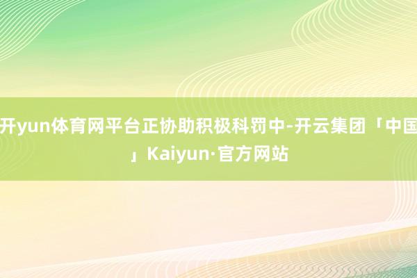 开yun体育网平台正协助积极科罚中-开云集团「中国」Kaiyun·官方网站